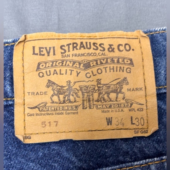 Levis Vintage Denim 517 Cutoffs Shorts Zipper 34X30 - Picture 4 of 8